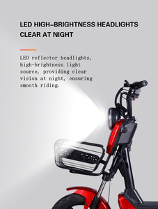 Bicicleta Urbana Económica de 500W 48V 14 Pulgadas, Alcance de 50km, 3 Velocidades, Cuadro de Acero, Motor sin Escobillas, Sensor, Pantalla Digital - Product Image 6