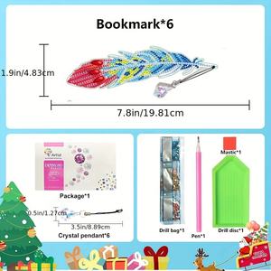 Fait à la main 3D/5D diamant broderie point de croix artisanat drôle nouveauté fleur Portrait signet bricolage plume cristal diamant peinture - Product Image 3