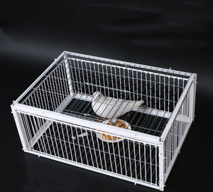 Gabbia per uccelli in metallo portatile e facile da montare per esterni con ingresso a traino - Product Image 1