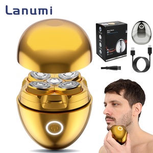 Afeitadora Eléctrica Magnética 5D Lanumi RQ-519, Impermeable, Hipoalergénica, <span class=keywords><strong>Afeitado</strong></span> en Seco/Húmedo para Hombres, Afeitadora Rotativa para Uso Doméstico y en Hoteles - Product Image 1