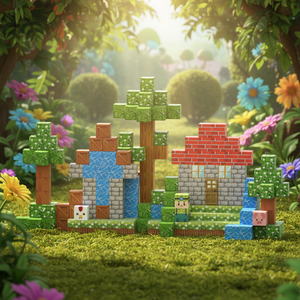 PX-master Guangdong Fabrik Großhandel Anpassbares Dschungel-Wald-Welt Montage-DIY-Puzzle-Set Magnetisches Plastik-ABS EN71 Spielzeug - Product Image 4
