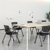 Chaise de formation pliable en plastique robuste et polyvalente pour bureau, salle de conférence, mobilier de salle de formation, chaise en maille mobile