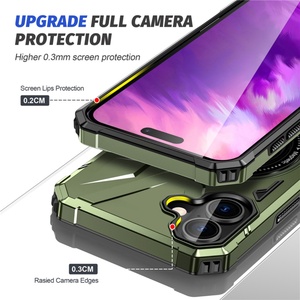 Coque de téléphone magnétique rotative antichoc avec support anneau, protection pour iPhone 17, 16, 15 Pro Max - Product Image 5