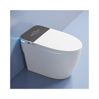 Toilette intelligente de luxe avec télécommande Bidet électrique au sol WC automatique Cuvette ronde Fonction avancée de chauffage du siège