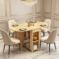 Ensemble de table à manger moderne réglable, extensible, pliable et peu encombrant avec tabourets pour petits appartements et hôtels