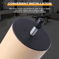 Pieds de meubles en plastique PP imitation bois, anti-rouille, anti-corrosion, pour canapé / lit / chaise / armoire