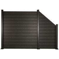 Planche de clôture composite WPC traitée sous pression de 6 pieds pour kit de clôture de jardin extérieur avec structure d'escalade - Écologique et imperméable