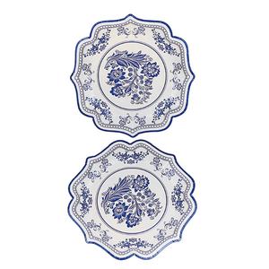 BECOL – Lot d'assiettes en carton style rétro chinois bleu et blanc, écologiques, 7 pouces, jetables, pour fêtes et dîners - Product Image 6