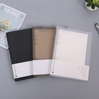 Fournitures de bureau réutilisables A5 A6 B5 reliure à anneaux reliure pour cahier à couverture en PVC à 6 anneaux