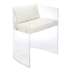 Mobili moderni Design sedia da caffè trasparente sedia in acrilico sgabello sgabello da pranzo in acrilico sedia
