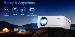 500Ansi Lumens 1080P xách tay LCD chiếu BT WIFI Android 11 thông minh video projetor proyector cho ngoài trời Movie cắm trại du lịch - Product Image 6