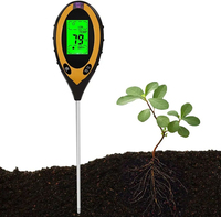 Testeur de pH du sol 4 en 1, testeur d'humidité du sol avec rétroéclairage