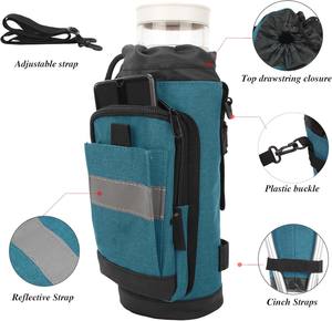 Échantillon gratuit Sac de béquille léger Accessoires de béquille Pochette de rangement Sangle réfléchissante Poche zippée avant Sac de béquille universel - Product Image 2