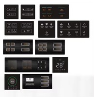 2024 pantalla táctil de seguridad dorada interruptores de luz de pared de Hotel puertos USB PC doble Polo 220V/240V/110V Zigbee/WiFi USO DE Hotel