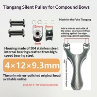 Set Perlengkapan Roda Katrol Bantalan Slingshot Alur U Anti Karat Baja Tahan Karat 304 Poles Cermin Senyap