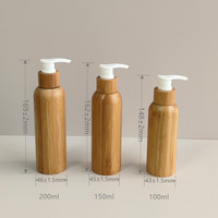 Emballages de shampooing écologiques, naturels et luxueux, 100 ml, 120 ml, 150 ml, flacons en bambou pour lotion avec pompe pulvérisateur pour crème pour le visage