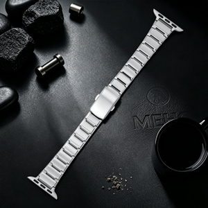 Correa de Reloj de Acero Inoxidable para Apple Watch, Correa Ajustable con Cierre Plegable, Brazalete de Metal de Lujo - Product Image 1