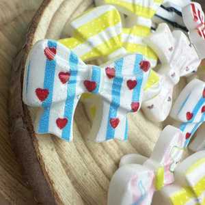 DIY bướm trẻ em <span class=keywords><strong>Bow</strong></span> nút cho quần áo đầy màu sắc nhựa Bowknot Hình dạng nút - Product Image 5