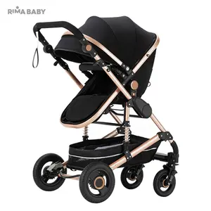 Luxury Gold Adjustable Germany Standard Baby Car Seat 3 In 1 With Stroller