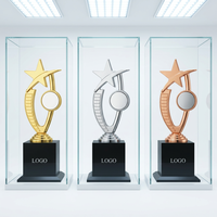 Trophée Étoile Or Argent Bronze Modèle 705 avec Base Gravée au Laser et Impression UV – Récompenses pour Jeux Sportifs, Finition Plaquée Durable