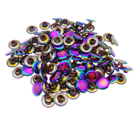 9*8mm topi ganda keling warna pelangi untuk pembuatan tas tangan dompet perangkat keras