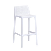 Chaise de bar minimaliste moderne, chaise haute épaisse et élégante, empilable, en plastique, pour restaurant, bar commercial