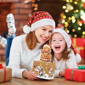 क्रिसमस डिय मजेदार हॉलिडे स्क्वायर बॉक्स मनी गिफ्ट पुल बच्चों और वयस्कों के लिए महिलाओं और पुरुषों के लिए स्क्वायर कैश बॉक्स - Product Image 5