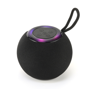 Haut-Parleur Musical Sans Fil Mini Portable Populaire avec Lumières, Rond et en Tissu - Product Image 2
