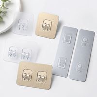 Crochets muraux personnalisables sans perçage, accessoires en acrylique transparent, logo sur mesure pour l'organisation de la maison et du bureau, vente en gros avec logo personnalisé