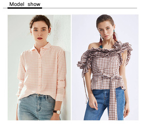 Bán Buôn Thời Trang Dệt Kiểm Tra Shirting Chất Liệu Rửa <span class=keywords><strong>100</strong></span> Cotton Kẻ Sọc Vải - Product Image 4