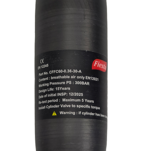 Cilindro de Fibra de Carbono AndGenius 0.36L 0.5L 0.7L Ultra Leve 700cc Tanque de Ar de Fibra de Carbono 300bar - Product Image 4