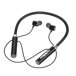 Venta caliente V5.4 cuello colgante deporte magnético en la oreja deporte Bluetooth auricular imán BT Audifonos banda para el cuello auricular inalámbrico