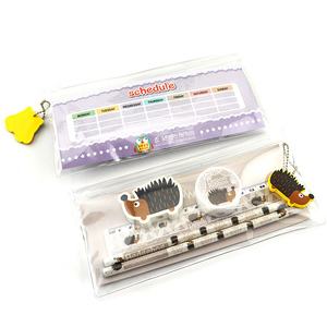 Lemon Ribbon Phim Hoạt Hình Động Vật Pvc Bút Chì Trường Hợp <span class=keywords><strong>Set</strong></span> Bao Gồm Bút Chì Tẩy Bút Chì Mài Và Thước Văn Phòng Phẩm <span class=keywords><strong>Set</strong></span> Cho Trẻ Em - Product Image 4