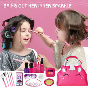 Bolso de moda para niños, bonito bolso rosa para teléfono móvil, lápices labiales cosméticos, monedero de juguete para jugar de <span class=keywords><strong>princesa</strong></span>, maquillaje para niñas pequeñas - Product Image 5