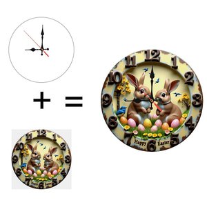 Round Wooden Wall <b>Clock</b> 25cm <b>Silent</b> Quartz Home Hotel Decoration - Product Image 1