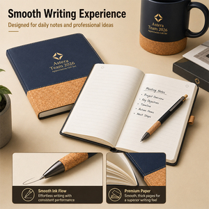 Cork Notebook Coffee Mug Pen Combination Gift Set Sustainable Office <b>Present</b> For Corporate Events Brand Promotion - Product Image 4