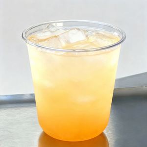 Custom Printed Logo Eco-Friendly PET Disposable Single Wall Beverage U-shape <b>Plastic</b> <b>Cups</b> with Lid CHUANGMEI Brand - Product Image 2