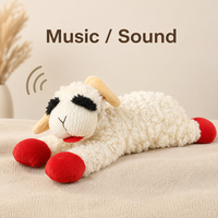 Jouet interactif pour animaux de compagnie en peluche sonore en forme de mouton pour chats et chiens