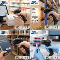 Escáner de Código de Barras Portátil JR 659 para Supermercado, USB con Cable e Inalámbrico, Escaneo Rápido, Dispositivo de Escaneo de Códigos QR CMOS