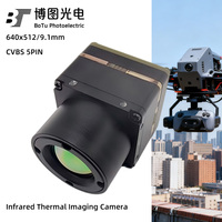 Mini caméra thermique non refroidie 640 avec objectif 9 mm, sortie analogique CVBS pour système de drone et véhicule aérien sans pilote