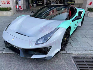 Verdadera fibra de carbono estilo Pista parachoques delantero y trasero faldas laterales alerón trasero capó <span class=keywords><strong>Kit</strong></span> de carrocería para <span class=keywords><strong>Ferrari</strong></span> <span class=keywords><strong>488</strong></span> GTB <span class=keywords><strong>kit</strong></span> de carrocería - Product Image 5