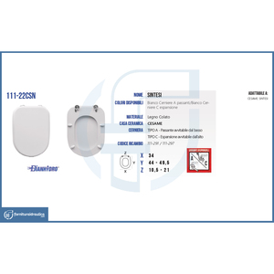Copriwater Moderno Quadrato a Sgancio Rapido e Chiusura Ammortizzata per Cesame Sintesi Vase in Plastica PP con Cerniere a Espansione C - Product Image 2