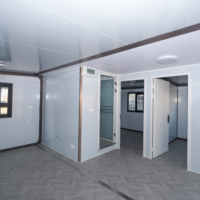 Maison extensible de 20 pieds (37 m²) à structure en acier, fabrication directe d'usine, maison préfabriquée en conteneur avec chambre, cuisine et salle de bain