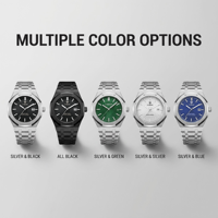 X-GEQCK Nouvelle montre automatique pour homme à trois yeux et six aiguilles, phase de lune, bracelet en acier inoxydable, montres de luxe pour la mode masculine