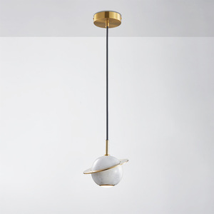 Postmodern Nordic Style Marble Chandelier <b>Light</b> Luxury Minimalist Modern Bedroom <b>Dining</b> Room Pendant <b>Light</b> Brass for Bar Bedside - Product Image 1