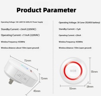 SINGCALL Tuya WiFi Bouton d'urgence intelligent SOS pour la maison, alarme pour personnes handicapées, système d'alerte sans fil pour infirmières et personnes âgées
