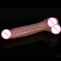 Dildo réaliste de 11 pouces, en silicone, avec peau réaliste, épais, avec ventouse puissante, pour stimulation vaginale et anale.