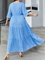 2022 vêtements pour femmes en vrac grande taille robes pour femmes, col froncé Vestidos femmes élégantes fête grande taille robe