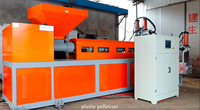 Granulateur de disque d'extrudeuse à vis unique de flocons mélangés de HDPE 300 kg/h