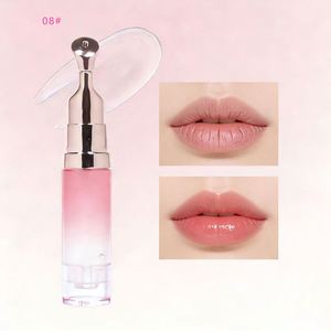 Bálsamo Labial Vegano de Lujo, Hidratante, Resistente al Agua, con Protección Solar, Brillo Líquido, Cabezal Masajeador, Color Mágico Cambiante, Sabor a Frutas - Product Image 3